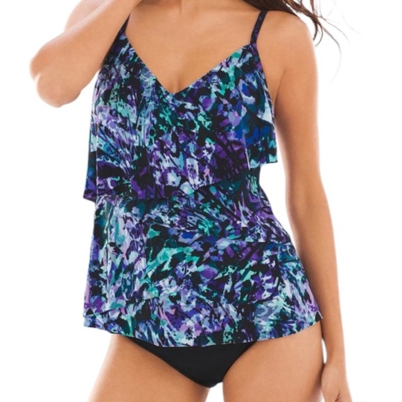 Magicsuit Other - Magicsuit Chasing Butterflies Chloe Wire Free Tiered Tankini Top SZ 10 EUC